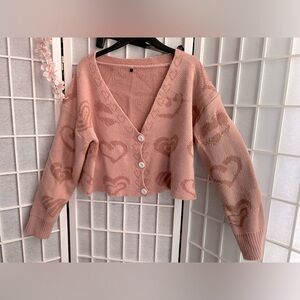 Pink hearts sweater
